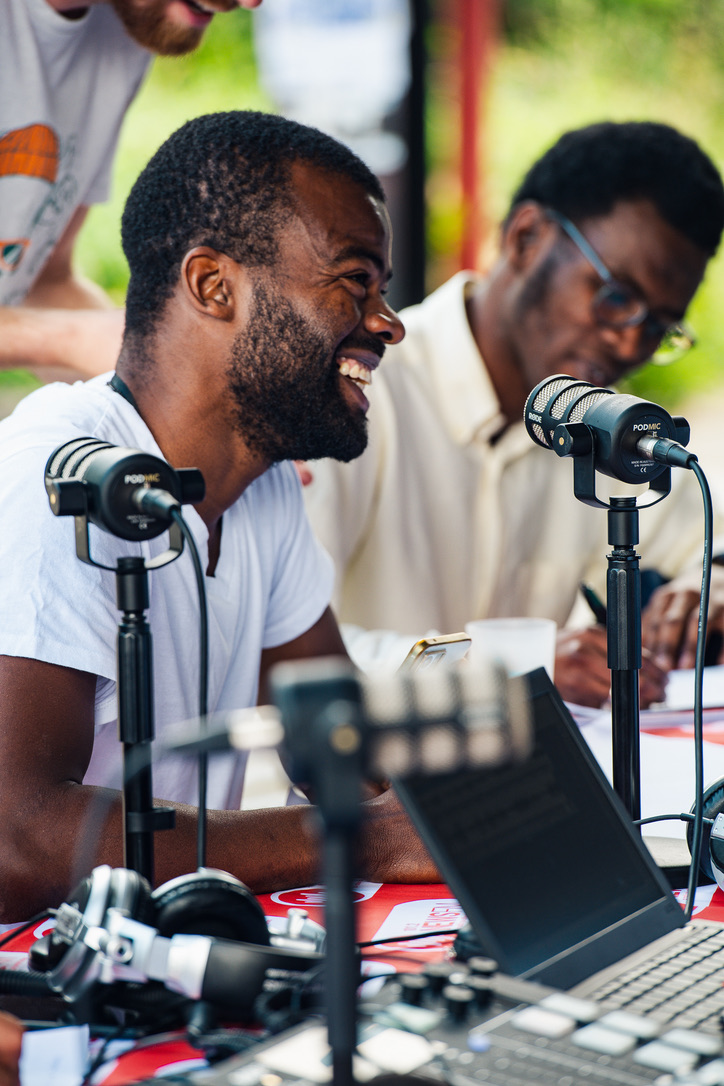 Atelier podcast pendant un Big Bang Park