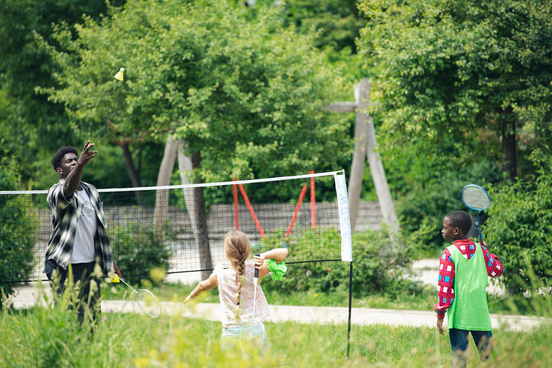 Animations de badminton libre lors d'un Big Bang Park